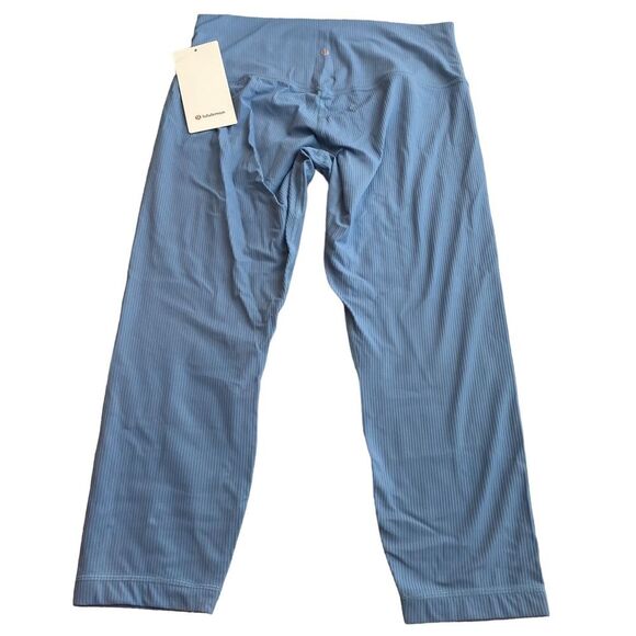Lululemon Align Ribbed‎ High Rise Legging Utility Blue Size 12 New - Picture 2 of 11
